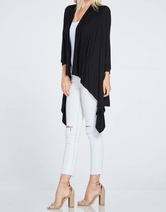 Chic Asymetrical High-Low Cardigan
