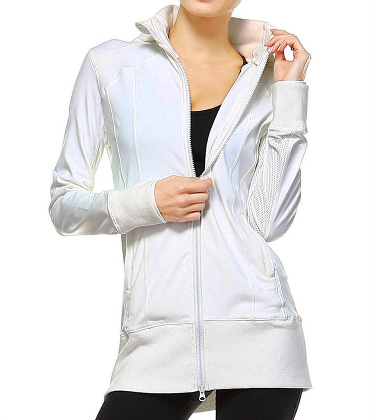 Activewear Jacket - Soft White Mesi
