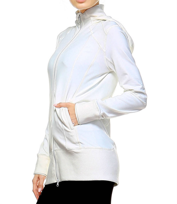 Activewear Jacket - Soft White Mesi