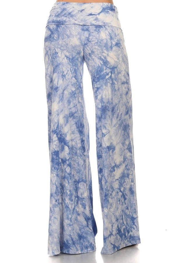 Boho Chic Tie Dye Pant, Tie Dye Yoga Pant, Wide Leg Yoga Pant, Bogo Tie Dye Pant, Blue Tie Dye Pant, Yoga Pant, Pilates Pant