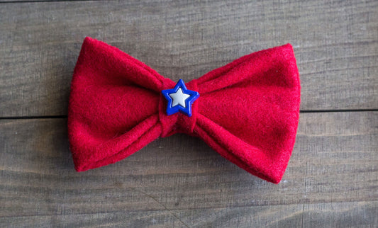 Red White and Blue Bow Tie, Fourth of July, Labor Day, USA, Pet Accessories , Dog Cat Bow Tie