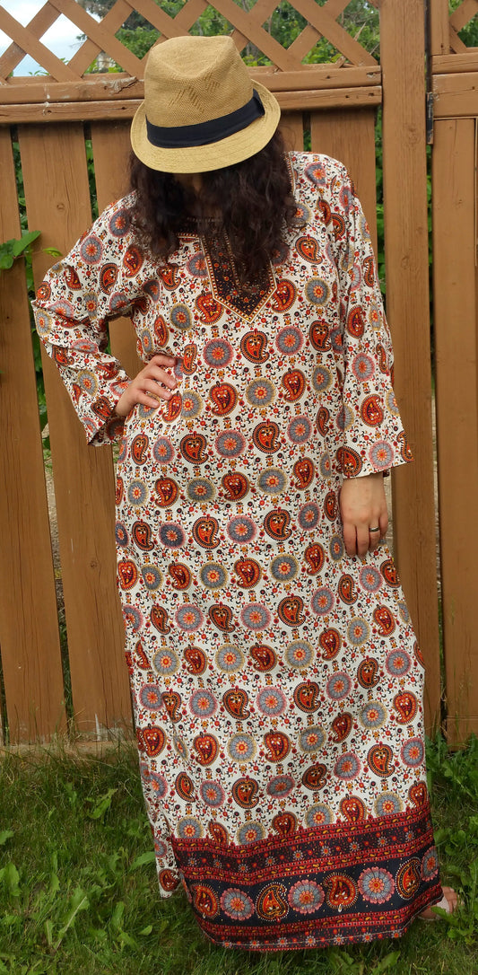 Handmade Bohemian Kaftans, Summer Dress, Beach Coverup, Gypsy dress, Hippie Long Kaftans,xmas gift for her, kaftan, caftan, Paisley kaftan