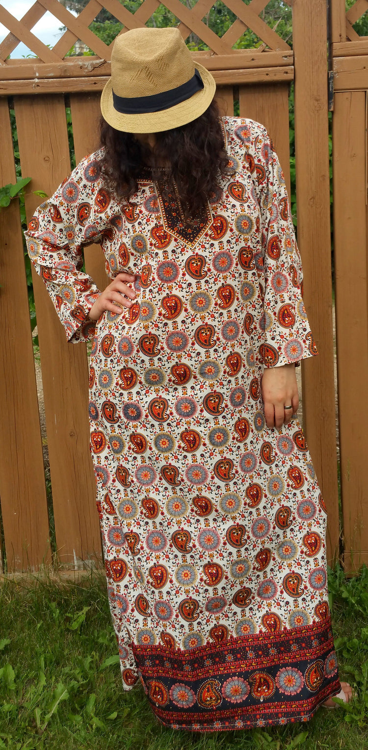 Handmade Bohemian Kaftans, Summer Dress, Beach Coverup, Gypsy dress, Hippie Long Kaftans,xmas gift for her, kaftan, caftan, Paisley kaftan