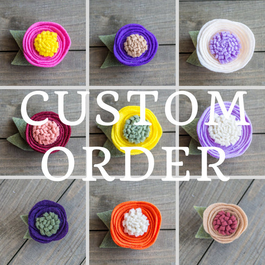 CUSTOM ORDER- Attachable Flowers To Your Dog/Cat/Pet's Collar. Pet Accessories/Pet Fashion