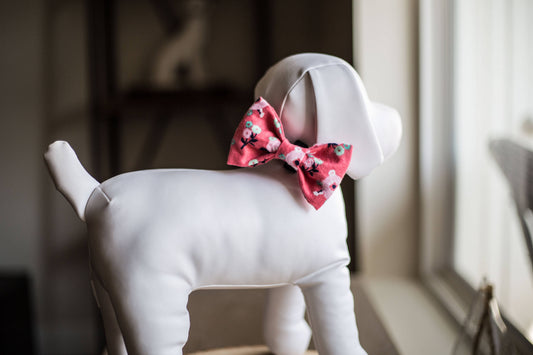 Dog Bow Tie | Dog BowTie | Dog Bow Tie Pink | Pink Bow Tie | Flower Bow Tie For Dogs | Floral Dog Bow Tie