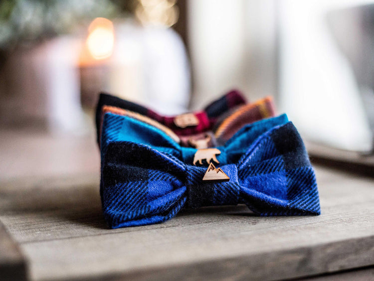 Flannel Dog Bow Tie,Flannel Dog Bowtie, Mountain Bowtie , Dog Bowtie, Mountains, Gifts For Her, Cat Bow Tie, Hiking, Camping, Adventures