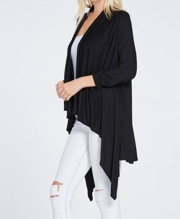 Chic Asymetrical High-Low Cardigan