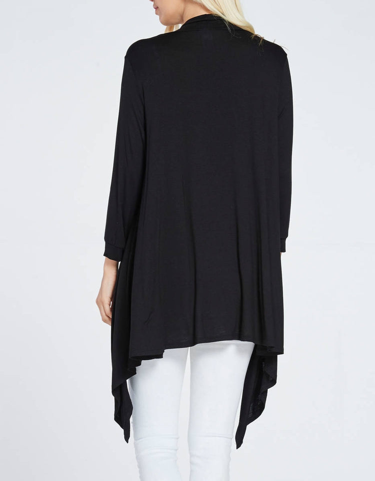 Chic Asymetrical High-Low Cardigan
