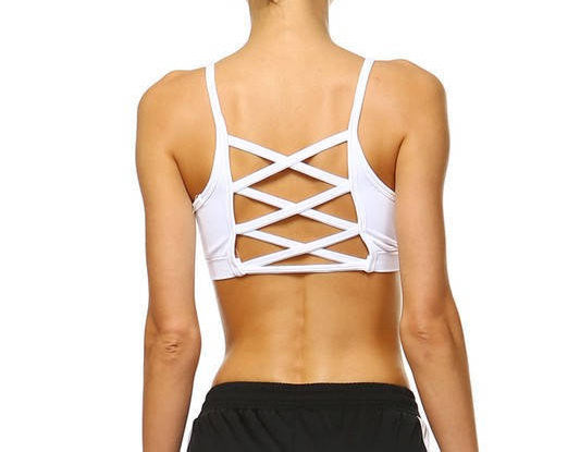 Fit-Fashion Sports Bra - Pilates Top, Yoga Top, Chic-Bra Top, White Stylish Bra Top, Gym Bra Top, Women Bra Top