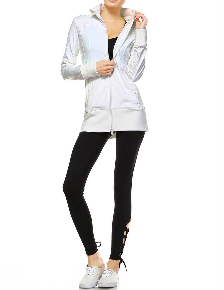 Activewear Jacket - Soft White Mesi