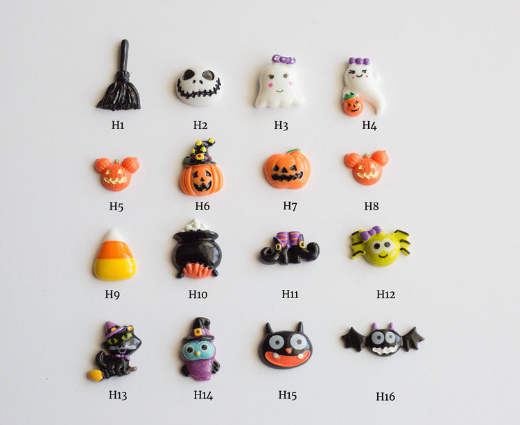 Halloween Collection-Pumpkin and Black with Skull-Felt Dog Bow Tie Flowers Attachable to Dog/Cat/Pet Collars. Pet Accessories/Pet Fashion