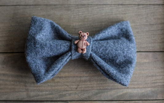 Teddy Bear Dog Bow Tie, Teddy Bear Dog Bowtie, Teddy Bear, Dog Bowtie, Dog Bow Tie, Cat Bow Tie, Cat Bowtie, Winter Dog BowTie