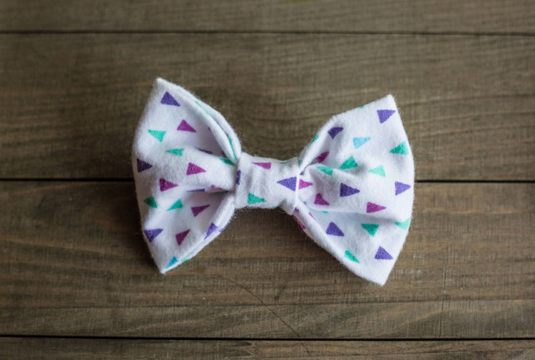 Pink Purple Teal Dog Bow Tie, Birthday Bowtie, Birthday, Party, Confetti Bowtie, Bowtie, Cat Bowtie, Fall Dog Bow Tie, Winter Dog Bow Tie