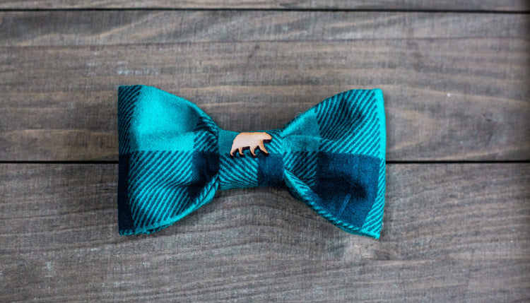 Flannel Dog Bow Tie,Flannel Dog Bowtie, Bear Bowtie , Dog Bowtie, Bear, Gifts For Her, Cat Bow Tie