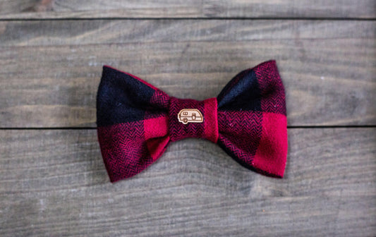 Flannel Dog Bow Tie,Flannel Dog Bowtie, Camping Bowtie , Dog Bowtie, Bear, Gifts For Her, Cat Bow Tie, Hiking, Camping