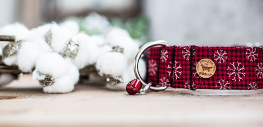 Buffalo Plaid Snow-1" & 1.5" Width, Holiday Gifts For Dogs Lovers, Dog Gifts, Holiday Gifts, Buffalo Plaid, Red Plaid Dog Collar