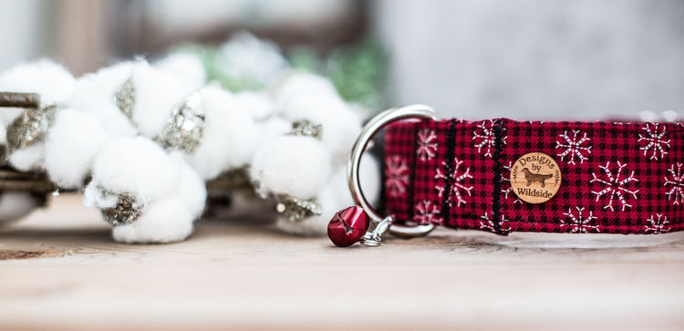 Buffalo Plaid Snow-1" & 1.5" Width, Holiday Gifts For Dogs Lovers, Dog Gifts, Holiday Gifts, Buffalo Plaid, Red Plaid Dog Collar