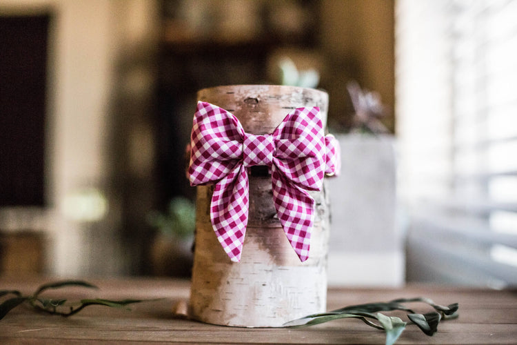 Dog Collar, Valentine's Day Collar, Pink Collar, Girl Collar, Cat Collar, Girly Collar, Gingham Collar, Pink Plaid Collar, Pink Plaid Collar