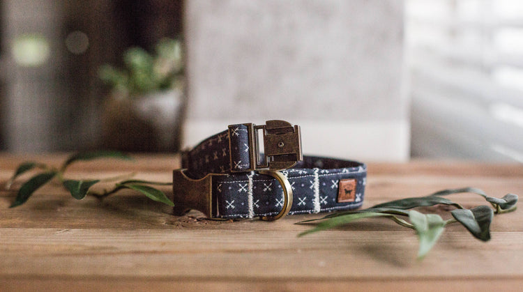 Dog Collar, Boy Dog Collar, Blue Dog Collar, Puppy Collar, Collar and Bowtie, Bowtie Collar, Collar with Bow Tie, Arrow Collar, Blue Collar