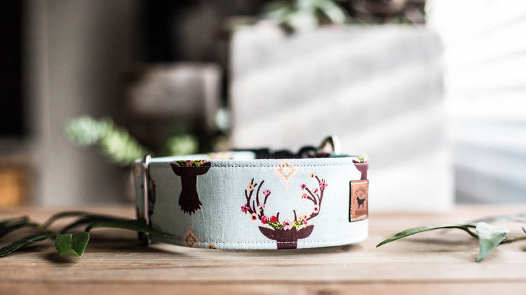 Dog Collar | Boho Dog Collar | Floral Dog Collar | Flower Dog Collar | Deer Dog Collar | Cat Collar | Girl Dog Collar | Girly Dog Collar