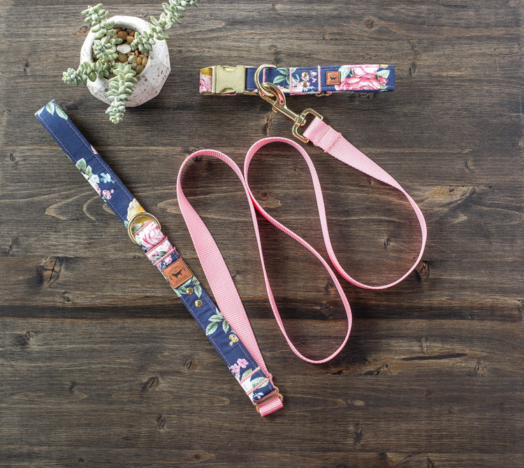 Dog Collar Dog Leash Dog Leashes Dog Leash Floral Dog Leash Collar and Leash Leather Dog Leash Rope Dog Leash Pet Leash Mothers Day Gift