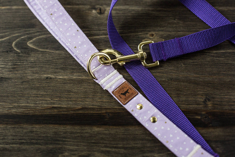 Dog Collar | Dog Leash | Collar Leash Set | Collar and Leash Set | Floral Dog Collar | Vintage Flower Dog Collar | Navy Dog Collar