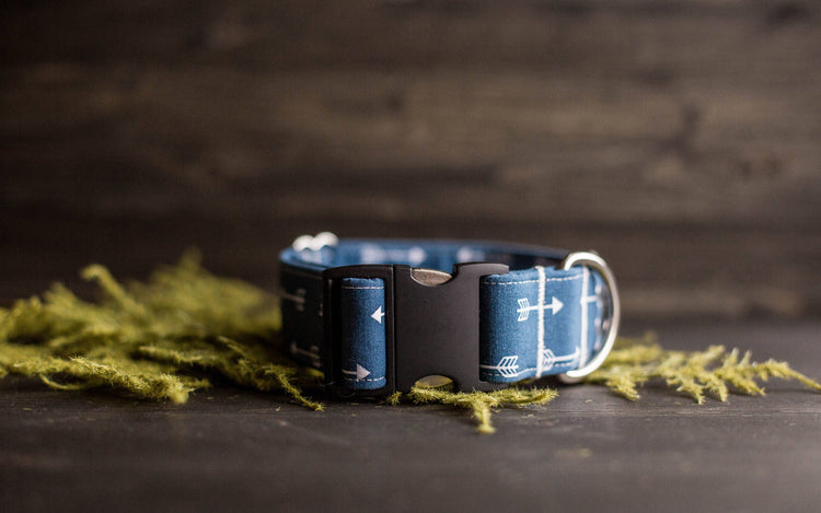 Dog Collar, Boy Dog Collar, Blue Dog Collar, Puppy Collar, Boho Dog Collar, Navy Dog Collar, Collar with Bow Tie, Arrow Collar, Blue Collar