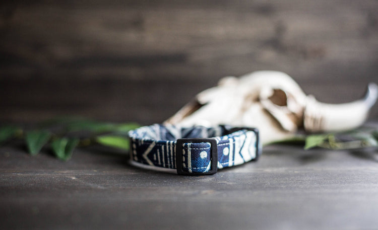 Puppy Collar | Dog Collar  | Boy Dog Collar |Tribal Dog Collar | Aztec Dog Collar | Blue Dog Collar | Boho Dog Collar | Southwest Dog Collar