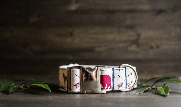 Dog Collar Boy Dog Collar Adventure Dog Collar Woodland Dog Collar Bear Dog Collar Deer Dog Collar Wolf Collar Fox Collar Male Dog Collar