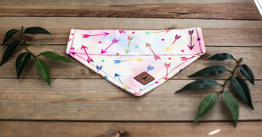 Valentine's Dog Bandana, Dog Bandana, Over The Collar Bandana, Hearts Bandana, Arrows Bandana, Valentine, Bandana