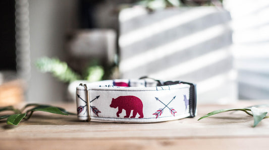 Dog Collar | Boy Dog Collar | Adventure Dog Collar | Woodland Dog Collar | Bear Dog Collar | Deer Dog Collar | Wolf Collar