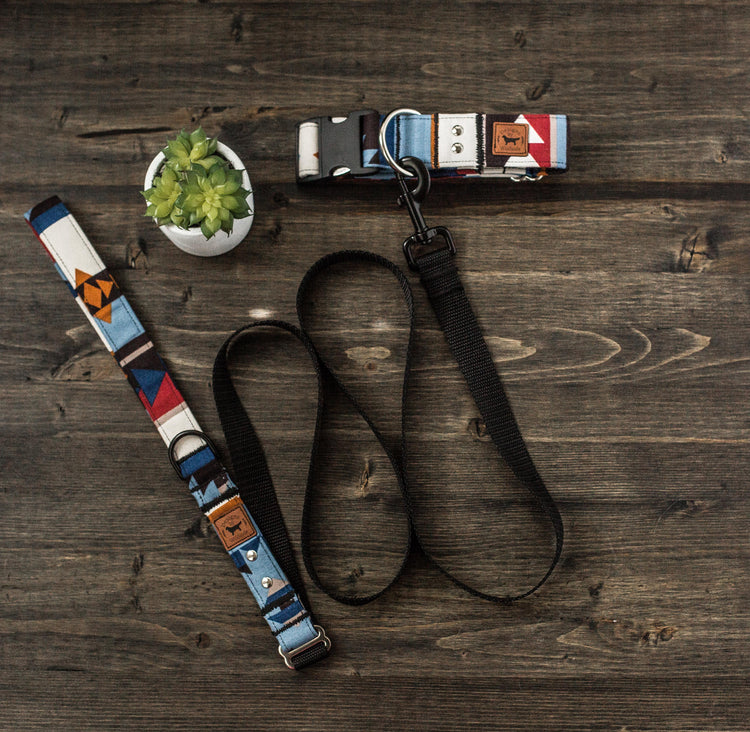Dog Collar | Dog Leash | Dog Lead | Collar Leash Set | Collar and Leash Set | Tribal Dog Collar | Boy Dog Collar | Aztec Dog Collar