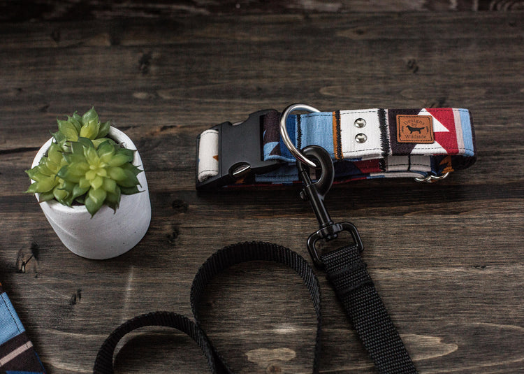Dog Collar | Dog Leash | Dog Lead | Collar Leash Set | Collar and Leash Set | Tribal Dog Collar | Boy Dog Collar | Aztec Dog Collar