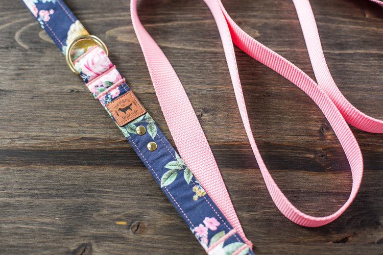 Dog Collar Dog Leash Dog Leashes Dog Leash Floral Dog Leash Collar and Leash Leather Dog Leash Rope Dog Leash Pet Leash Mothers Day Gift