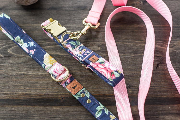 Dog Collar Dog Leash Dog Leashes Dog Leash Floral Dog Leash Collar and Leash Leather Dog Leash Rope Dog Leash Pet Leash Mothers Day Gift