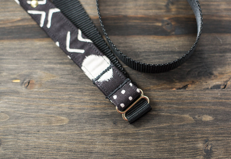 Dog Collar | Dog Leash | Collar Leash Set | Collar and Leash Set | Black and White Dog Collar | Moon Dog Collar | Gold Dog Collar