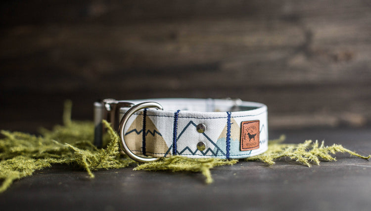 Dog Collar | Boy Dog Collar | Blue Dog Collar | Puppy Collar | Mountain Dog Collar | Adventure Collar |Male Dog Collar |Woodland Dog Collar