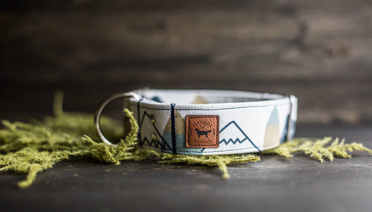 Dog Collar | Boy Dog Collar | Blue Dog Collar | Puppy Collar | Mountain Dog Collar | Adventure Collar |Male Dog Collar |Woodland Dog Collar