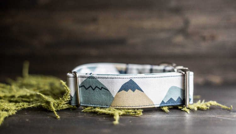 Dog Collar | Boy Dog Collar | Blue Dog Collar | Puppy Collar | Mountain Dog Collar | Adventure Collar |Male Dog Collar |Woodland Dog Collar