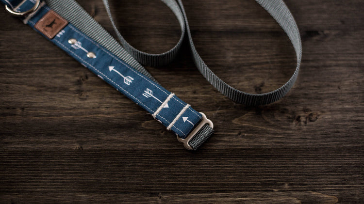 Dog Collar | Dog Leash | Collar Leash Set | Collar and Leash Set | Boy Dog Collar | Blue  Dog Collar | Navy Dog Collar | Boho Dog Collar