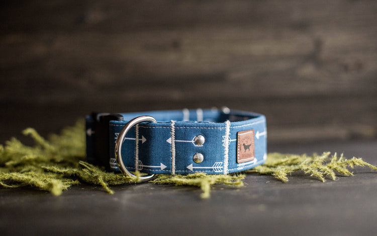 Dog Collar, Boy Dog Collar, Blue Dog Collar, Puppy Collar, Boho Dog Collar, Navy Dog Collar, Collar with Bow Tie, Arrow Collar, Blue Collar