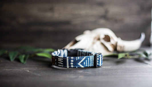 Puppy Collar | Dog Collar  | Boy Dog Collar |Tribal Dog Collar | Aztec Dog Collar | Blue Dog Collar | Boho Dog Collar | Southwest Dog Collar