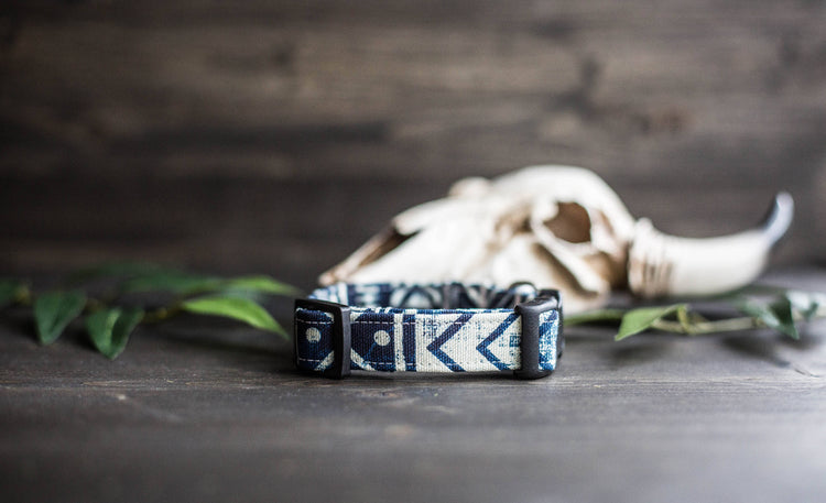 Puppy Collar | Dog Collar  | Boy Dog Collar |Tribal Dog Collar | Aztec Dog Collar | Blue Dog Collar | Boho Dog Collar | Southwest Dog Collar