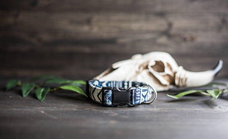 Puppy Collar | Dog Collar  | Boy Dog Collar |Tribal Dog Collar | Aztec Dog Collar | Blue Dog Collar | Boho Dog Collar | Southwest Dog Collar