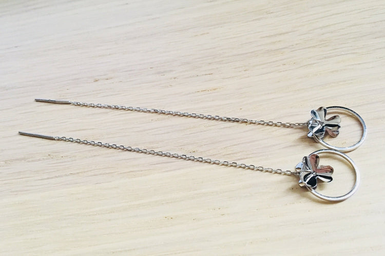 Three Leaf Clover Earrings - S925 Sterling Silver - Earrings for Women - Dainty and Simple Style - Gift for Her