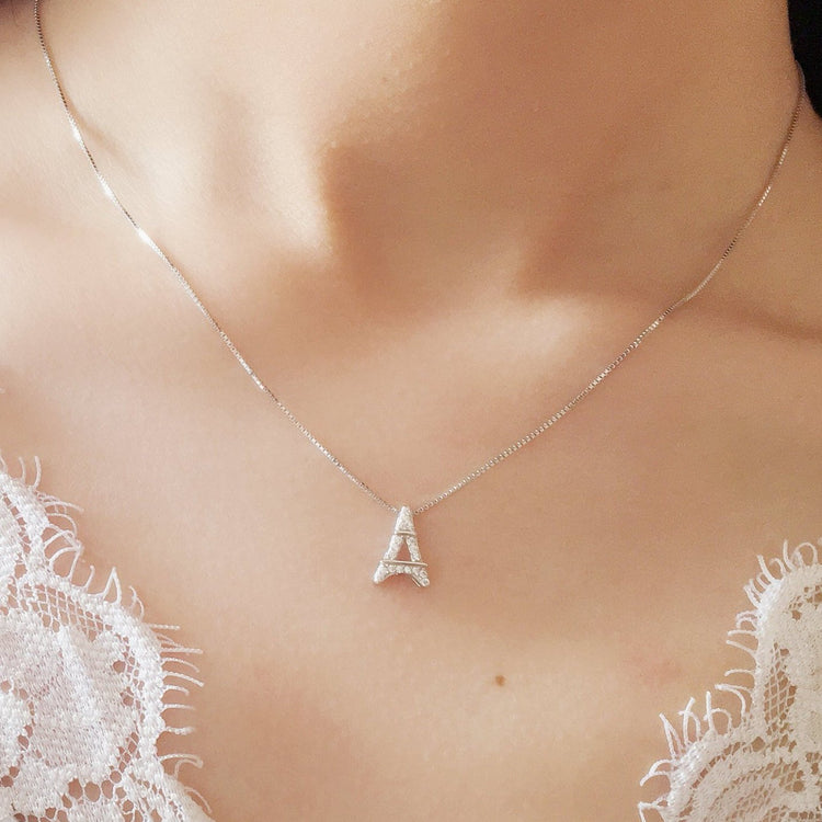 Eiffel Tower Pendant Necklace - Gift for Her - 925 Sterling Silver