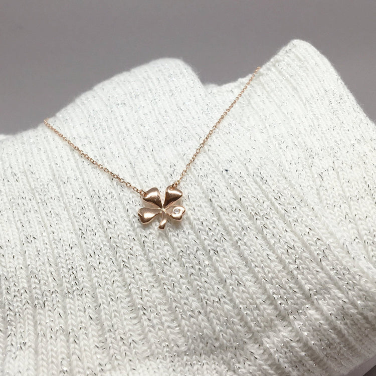 Four Leaf Clover Pendant Necklace - Simple Design - Necklace for Women - 925 Sterling Silver