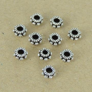 New 2 10 PCS 925 Sterling Silver Spacers Beads Vintage WSP397X10 Wholesale: See Discount Coupons in Item Details