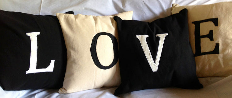 Best personalized gifts for her, Four Letter monogrammed 16x16 inch pillow covers, Unique Monogram gifts for her