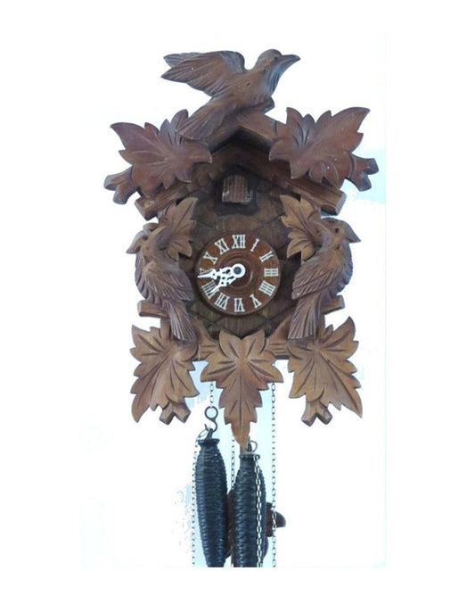 Black forest. Wood clock. Wooden clock. Wood wall clock. Mechanical clock. Cuckoo clock. Bird clock. Hand carved. Working.